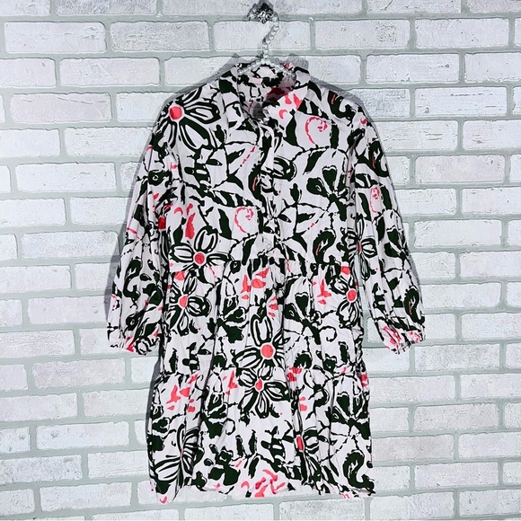 Maeve by Anthropologie Bentina Floral Shirt Mini Dress Size S - Picture 3 of 11